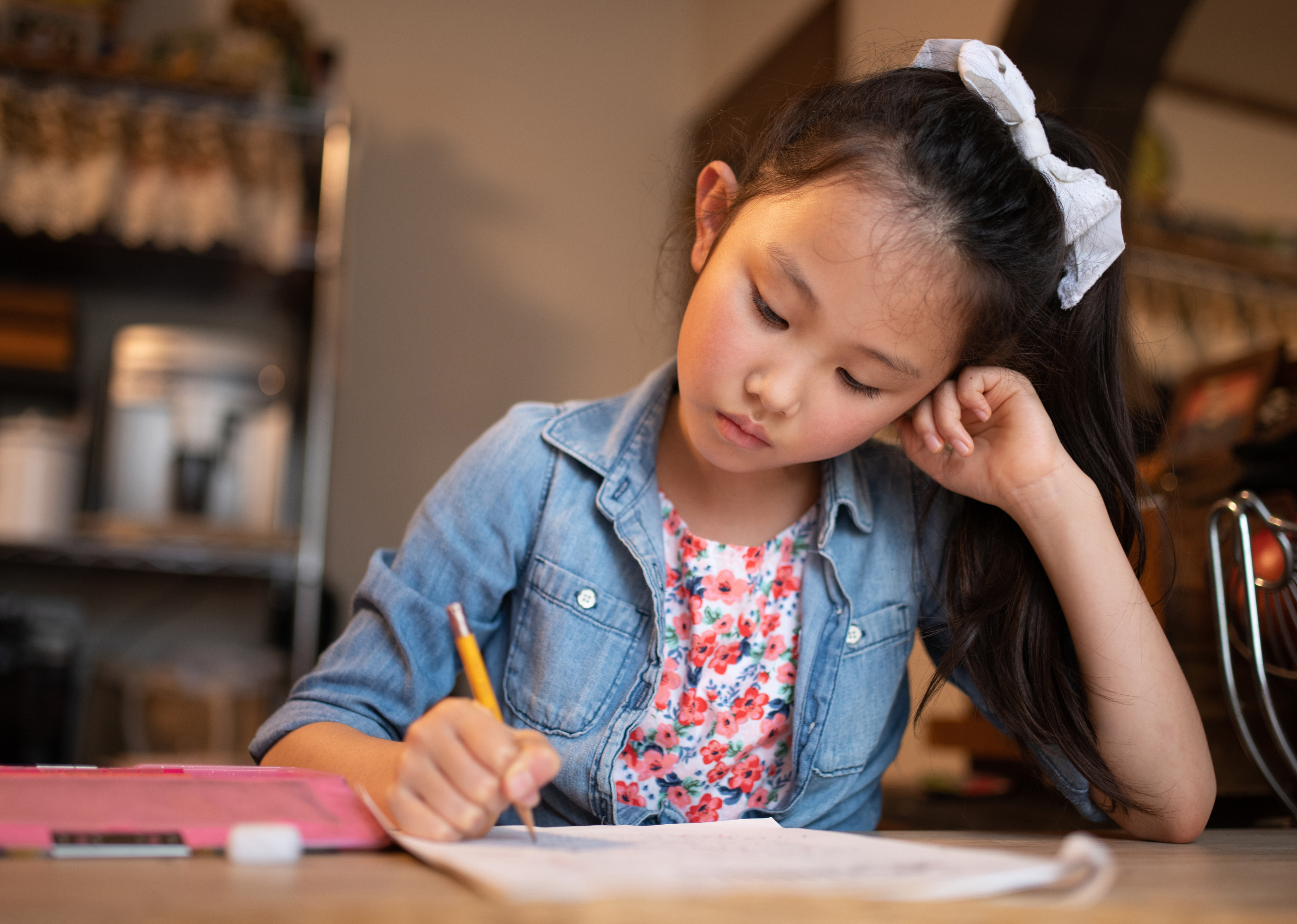 Student studying