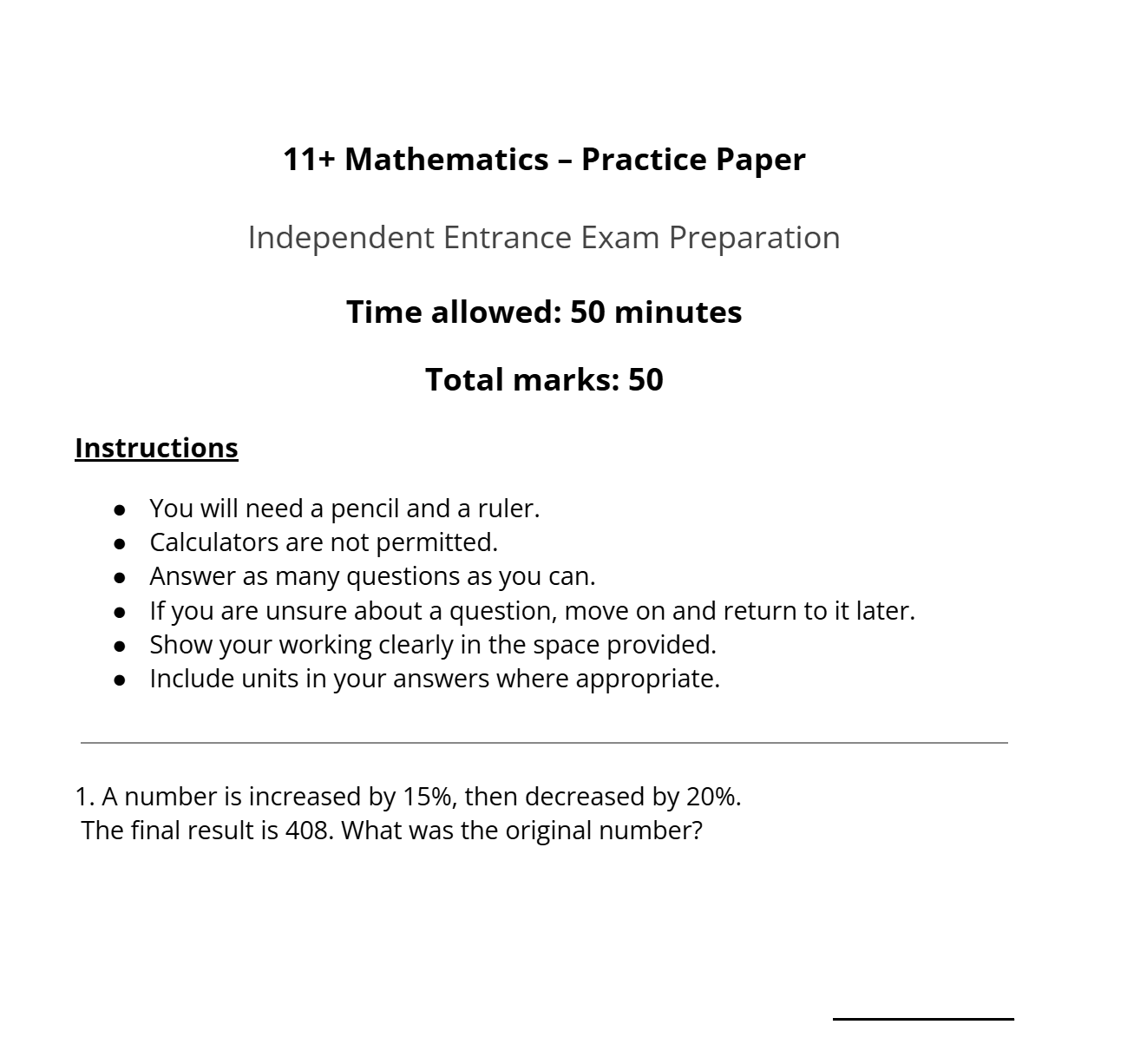 Exam Practice Papers