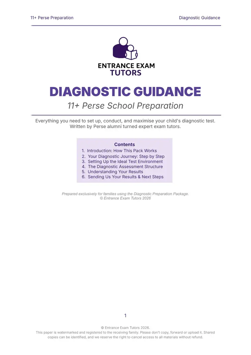 Diagnostic Guidance Pack