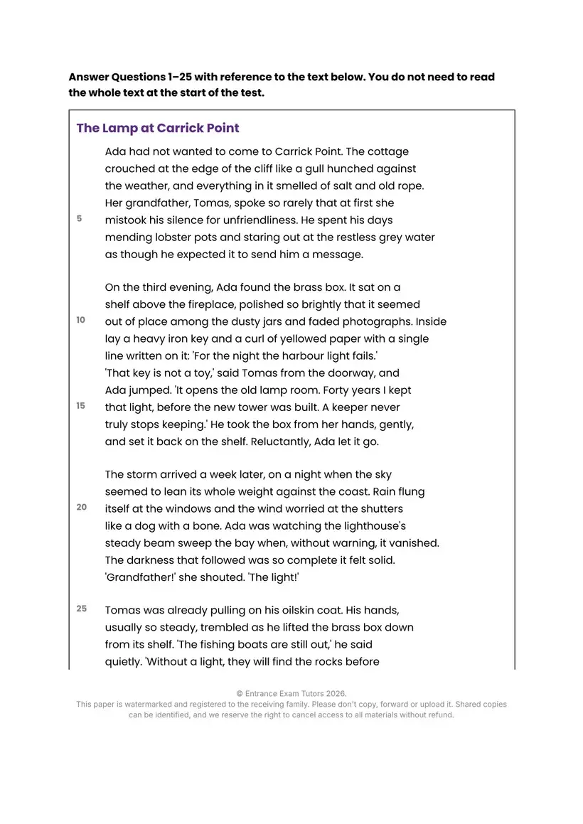 English Comprehension